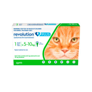 Revolution Plus 1 ml. X 1 Pipeta (Verde Felinos de 5 - 10 KG.)