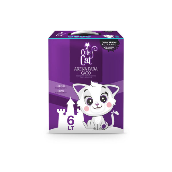 Arena Premium para Gatos con Carbón Activado - Cute Cat